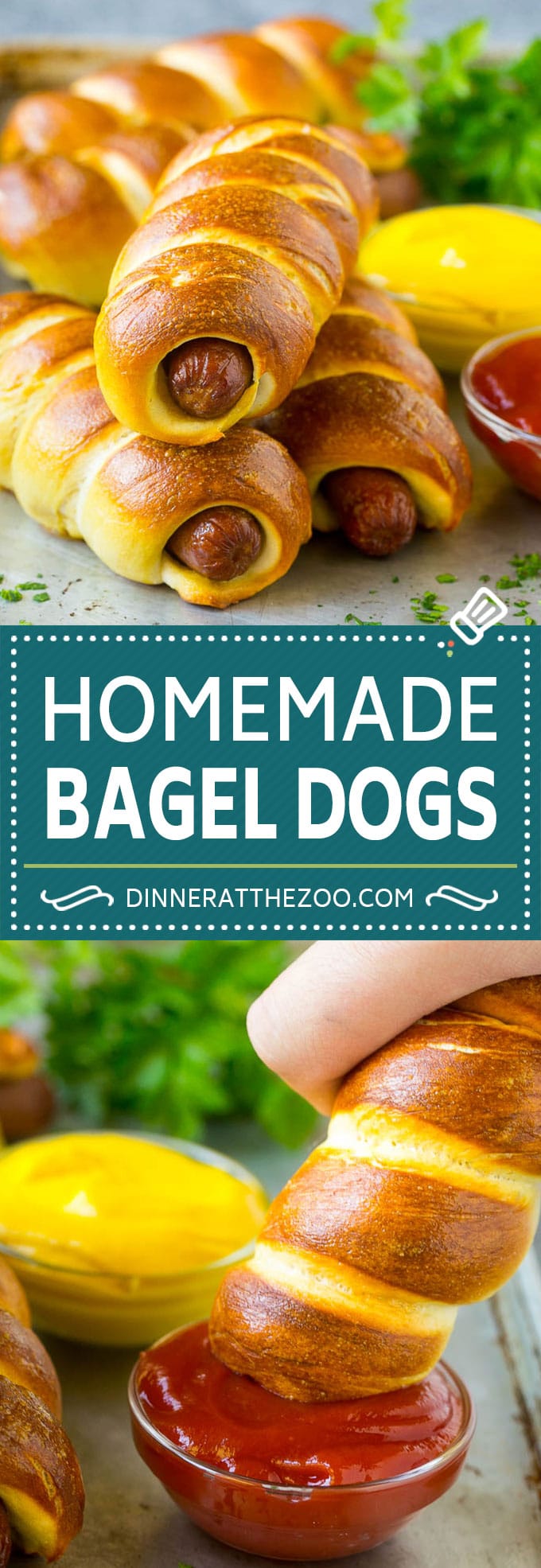 Bagel Dogs Recipe | Hot Dogs #bagel #hotdogs #dinner #lunch #sraye
