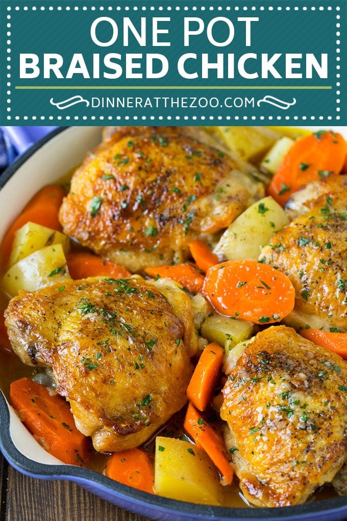 Braised Chicken with Carrots and Potatoes Recipe | One Pot Meal | Chicken with Potatoes #chicken #chickenthighs #onepot #potatoes #carrots #dinner #sraye