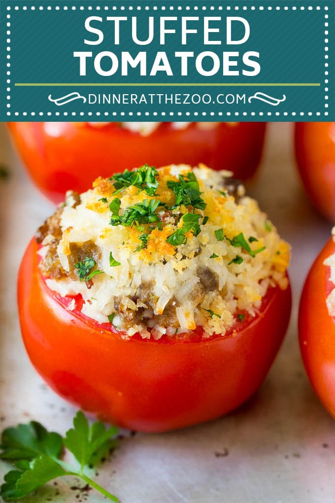 Stuffed Tomatoes Recipe | Sausage Stuffed Tomatoes #tomatoes #sausage #rice #dinner #sraye