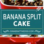 Banana Split Cake Recipe | No Bake Cake | Banana Split Dessert #banana #chocolate #nobake #cake #cheesecake #sraye