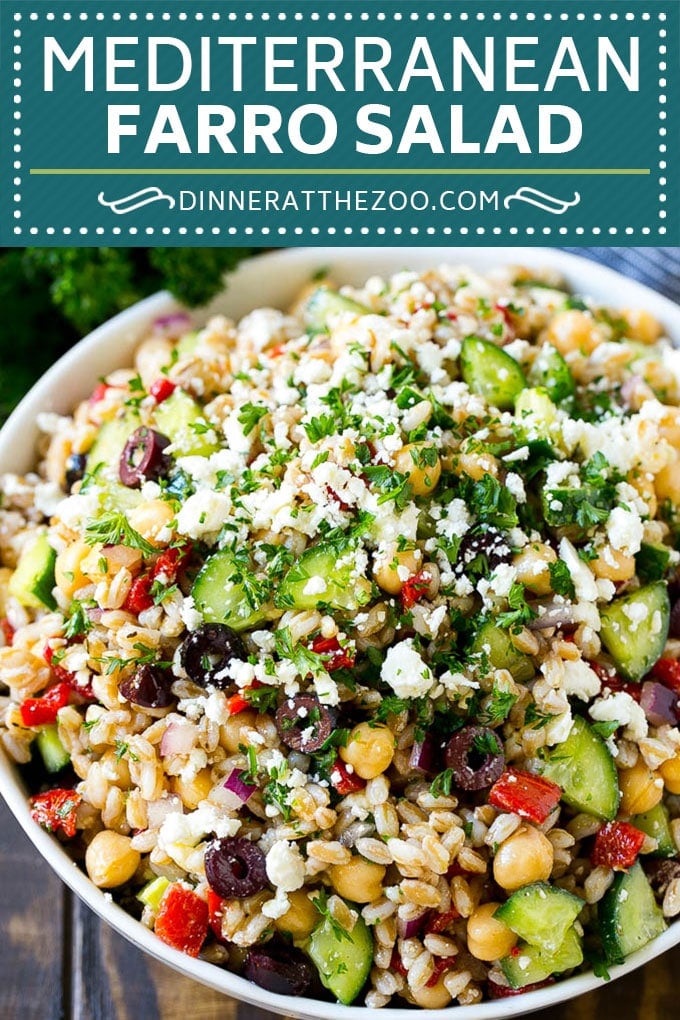 Farro Salad Recipe | Healthy Salad #salad #healthy #cleaneating #farro #dinner #sraye