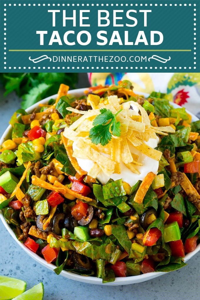 Taco Salad Recipe | Beef Taco Salad | Mexican Salad #salad #taco #beef #lunch #avocado #dinner #sraye
