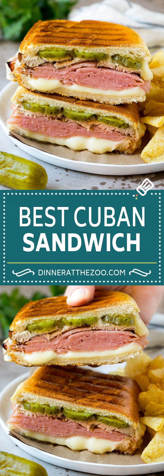Cuban Sandwich Recipe #sandwich #pork #ham #cheese #pickles #lunch #dinner #sraye