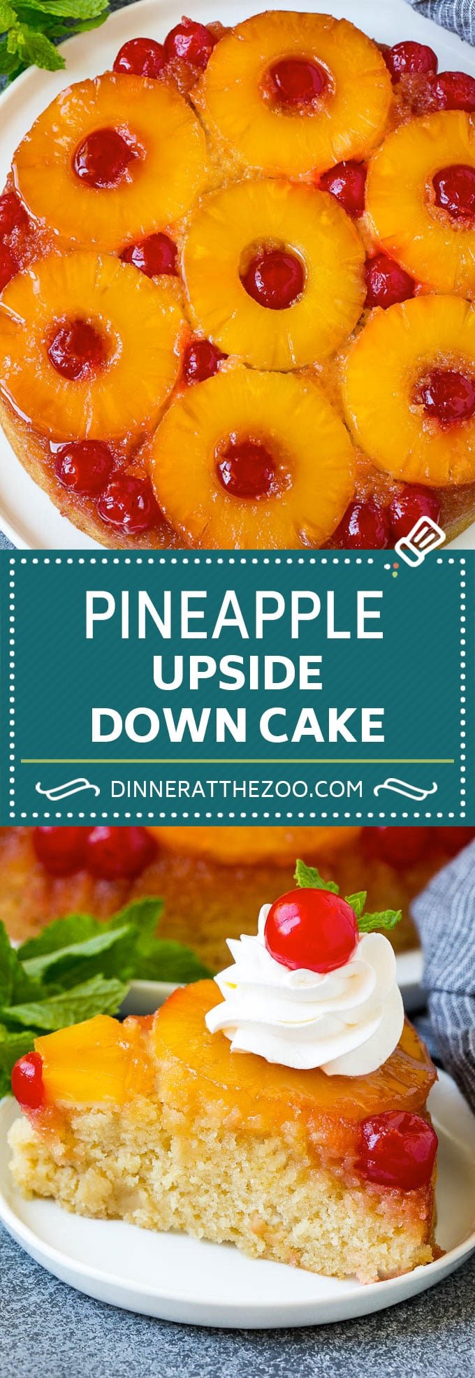 Pineapple Upside Down Cake | Pineapple Cake #cake #pineapple #dessert #cherries #sraye
