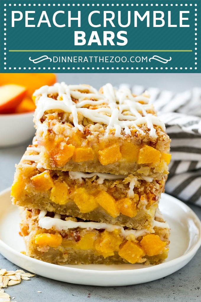 Peach Crumble Bars | Peach Bars | Peach Dessert #peaches #dessert #sweets #baking #sraye