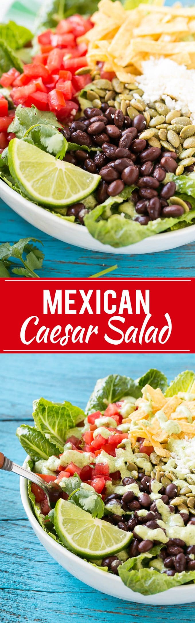 Mexican Caesar Salad Recipe | Caesar Salad | Mexican Salad #salad #beans #lunch #dinner #sraye