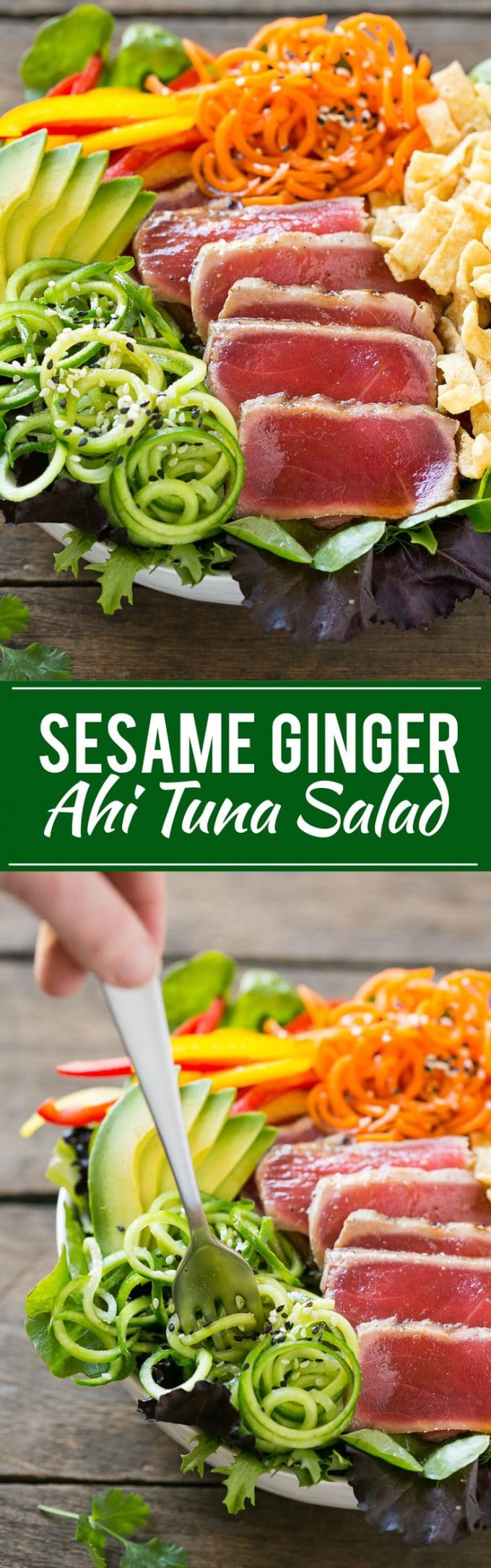 Ahi Tuna Salad with Sesame Ginger Dressing Recipe | Tuna Salad | Seafood Salad #ahi #tuna #salad #dinner #lunch #sraye