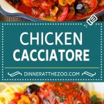 Chicken Cacciatore Recipe | Italian Chicken #chicken #peppers #mushrooms #olives #dinner #sraye