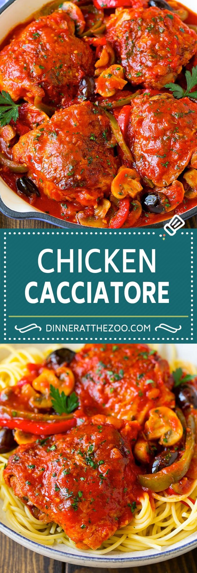 Chicken Cacciatore Recipe | Italian Chicken #chicken #peppers #mushrooms #olives #dinner #sraye