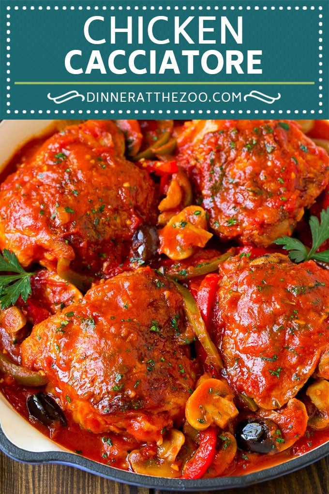 Chicken Cacciatore Recipe | Italian Chicken #chicken #peppers #mushrooms #olives #dinner #sraye
