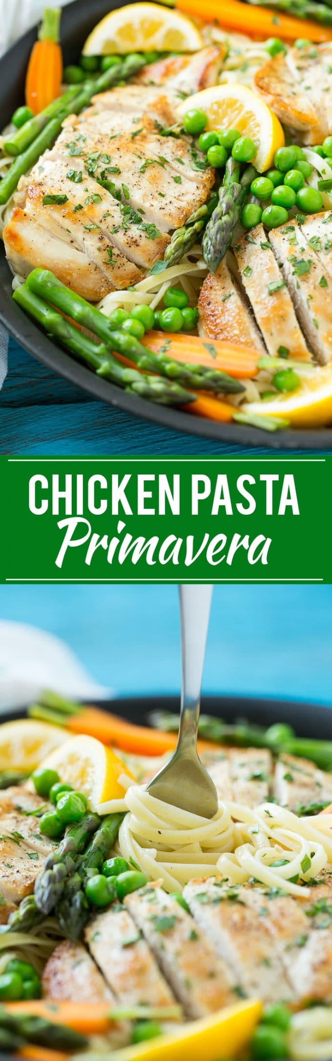 Chicken Primavera Recipe | Chicken Pasta | Vegetable Pasta #chicken #pasta #asparagus #carrots #peas #spring #dinner #sraye