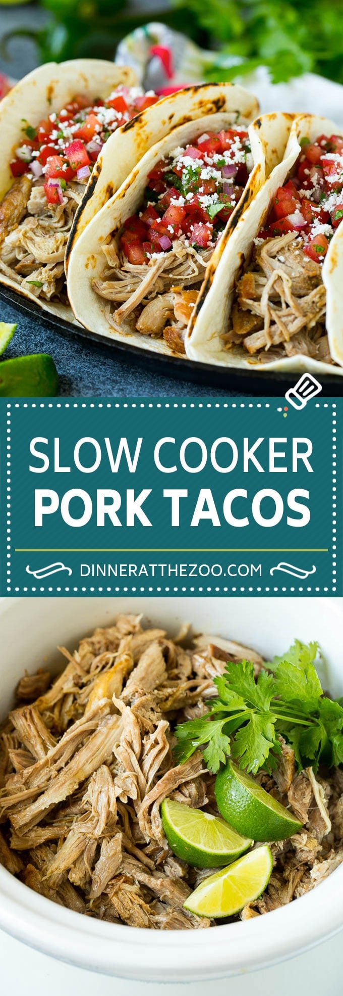 Pork Tacos Recipe | Slow Cooker Tacos #tacos #pork #slowcooker #crockpot #salsa #dinner #sraye