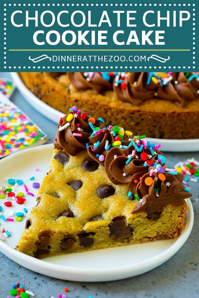 Cookie Cake Recipe | Chocolate Chip Cookie Cake #cookies #cake #chocolate #dessert #sraye #sprinkles