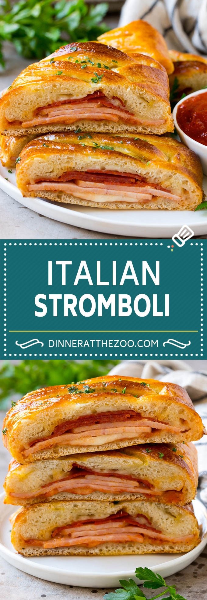 Stromboli Recipe | Italian Stromboli #pepperoni #cheese #ham #dinner #sraye