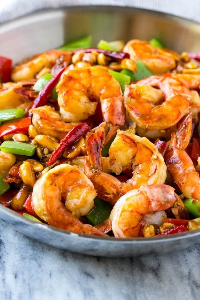 Kung Pao Shrimp | Shrimp Recipe | Shrimp Stir Fry | Easy Shrimp Recipe #shrimp #stirfry #peppers #dinner #sraye #spicy Kung Pao shrimp with bell peppers, peanuts and chilies.