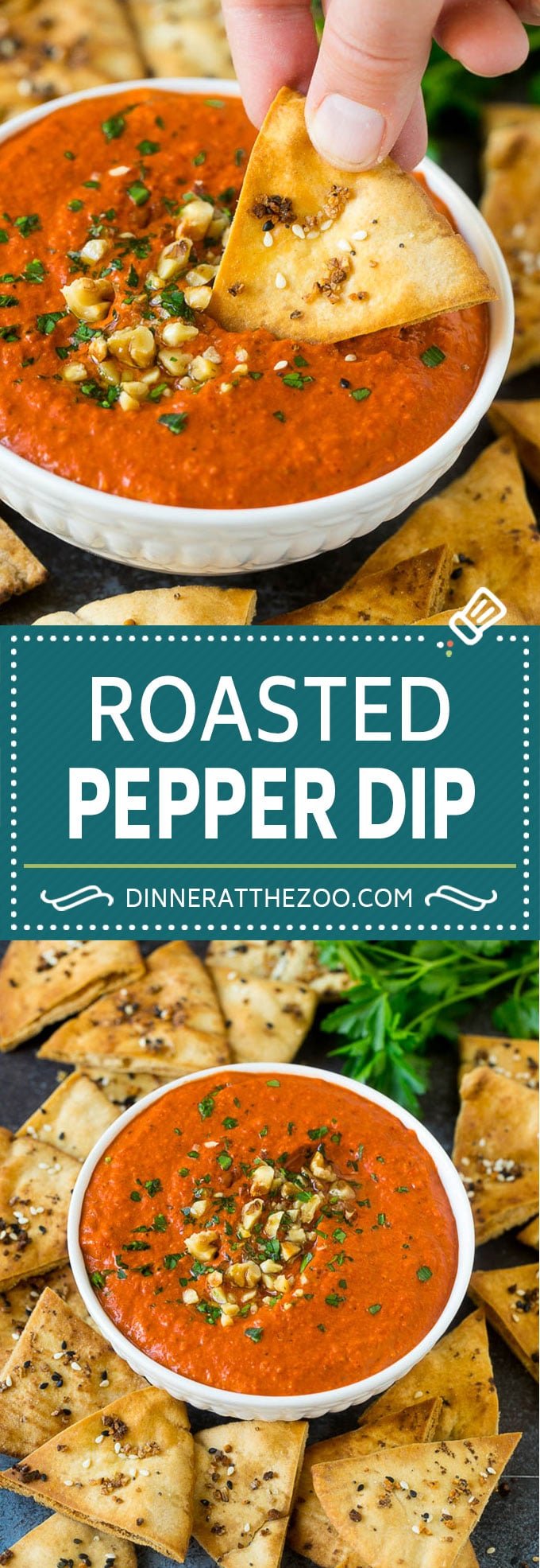 Roasted Red Pepper Dip | Muhammara Dip | Middle Eastern Dip #bellpeppers #walnuts #dip #appetizer #sraye