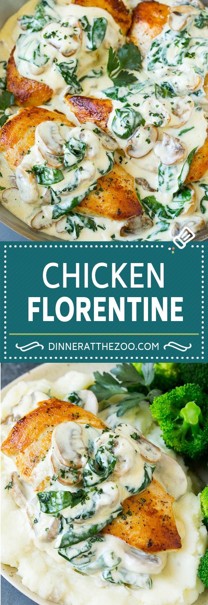 Chicken Florentine Recipe | Spinach Chicken | Mushroom Chicken #chicken #spinach #mushrooms #lowcarb #keto #dinner #sraye