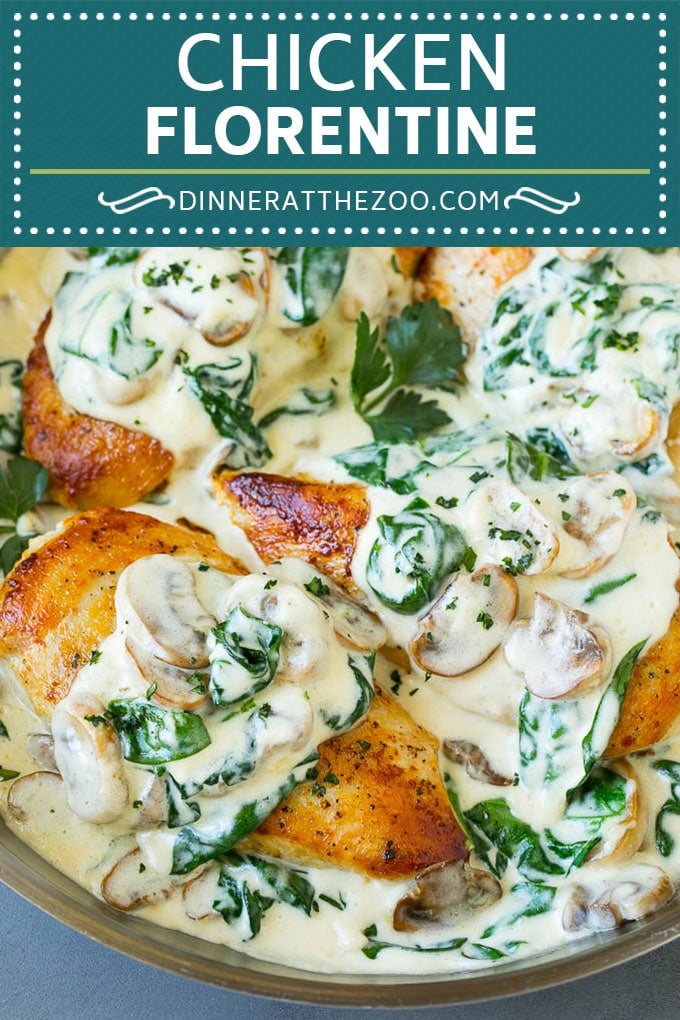 Chicken Florentine Recipe | Spinach Chicken | Mushroom Chicken #chicken #spinach #mushrooms #lowcarb #keto #dinner #sraye