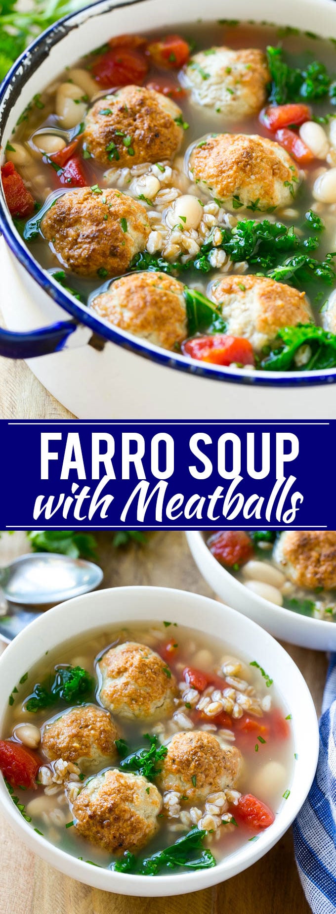 Farro Soup with Meatballs Recipe | Farro Recipe | Meatball Soup | Healthy Soup Recipe #soup #healthy #meatballs #farro #dinner #sraye