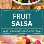 Fruit Salsa Recipe | Dessert Salsa | Cinnamon Sugar Chips | Fruit Recipe #fruit #kiwi #blueberry #strawberry #dip #salsa #sraye #dessert #snack