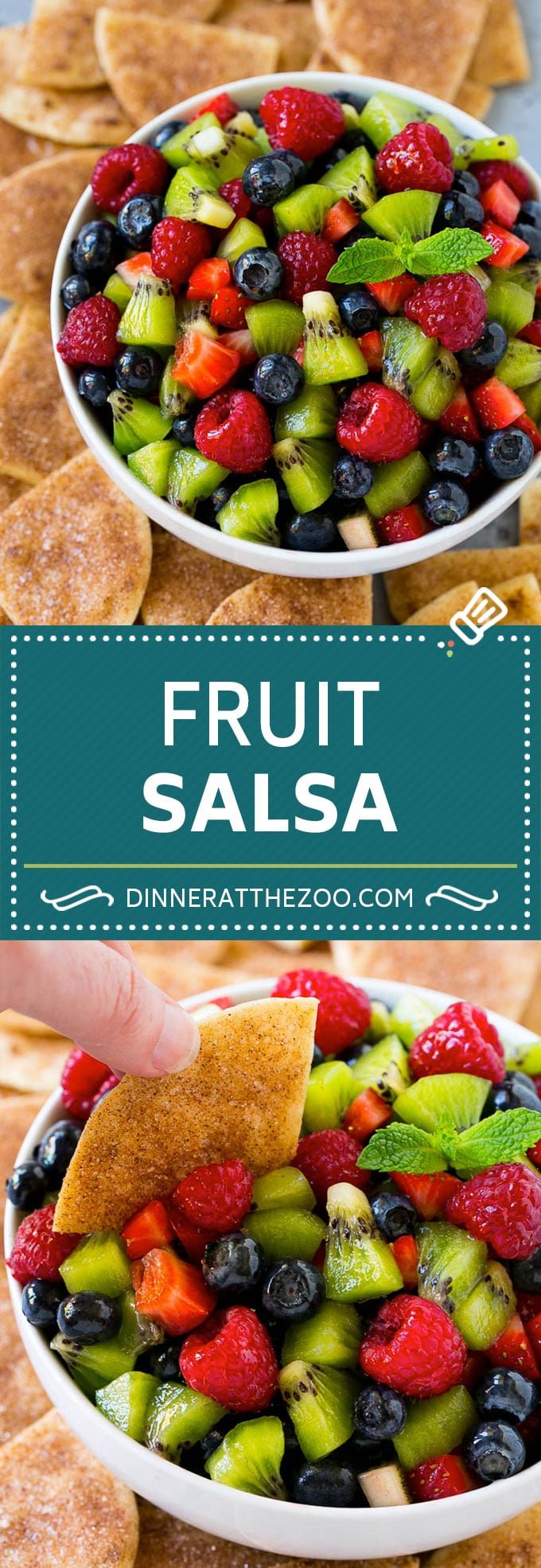 Fruit Salsa Recipe | Dessert Salsa | Cinnamon Sugar Chips | Fruit Recipe #fruit #kiwi #blueberry #strawberry #dip #salsa #sraye #dessert #snack