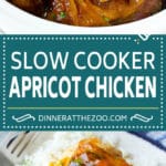 Slow Cooker Apricot Chicken #chicken #apricot #slowcooker #crockpot #dinner #sraye