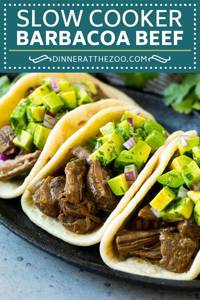 Slow Cooker Barbacoa | Beef Tacos | Crock Pot Beef Tacos #beef #tacos #crockpot #slowcooker #dinner #avocado #sraye