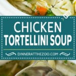 Chicken Tortellini Soup #soup #chicken #pasta #tortellini #slowcooker #crockpot #dinner #sraye