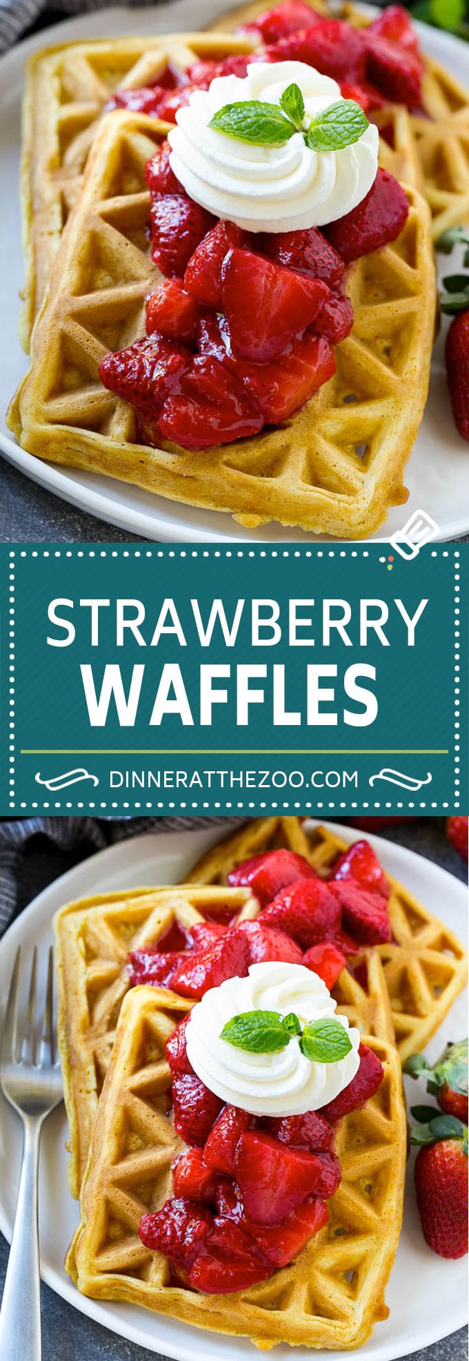 Strawberry Waffles | Homemade Waffles Recipe | Waffles with Strawberry Sauce | Homemade Strawberry Sauce #strawberry #waffles #breakfast #sraye