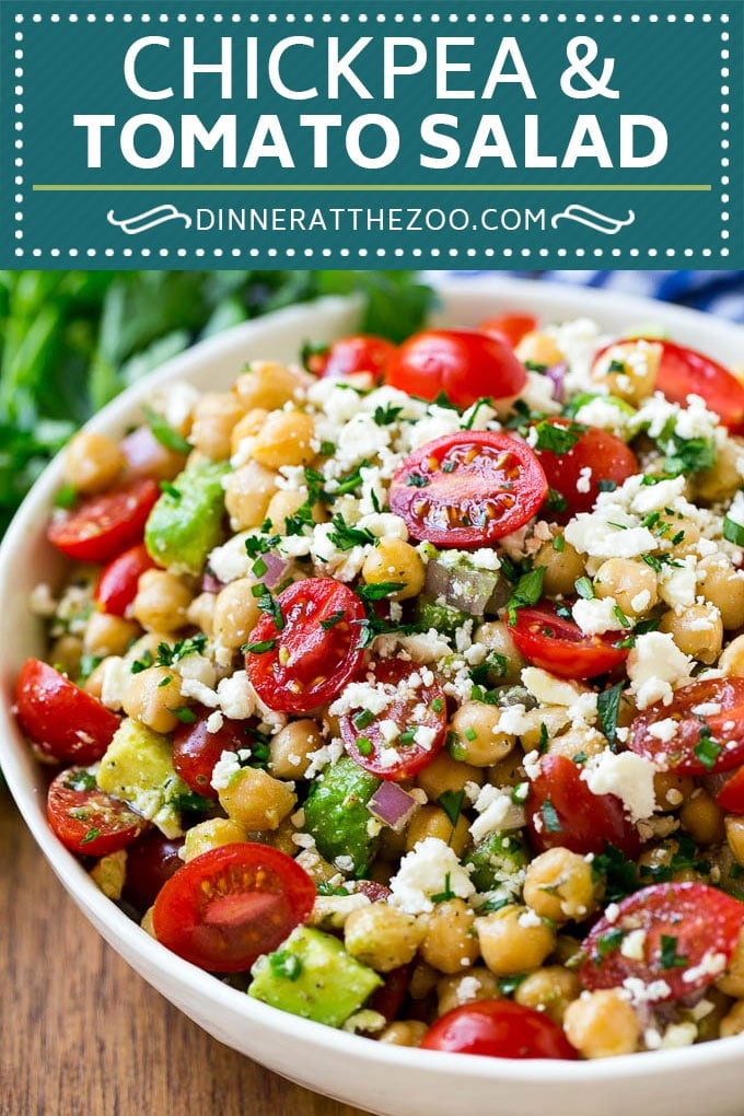 Chickpea Salad Recipe | Chickpea and Tomato Salad | Chickpea Avocado Salad | Summer Salad #salad #summer #recipes #sraye