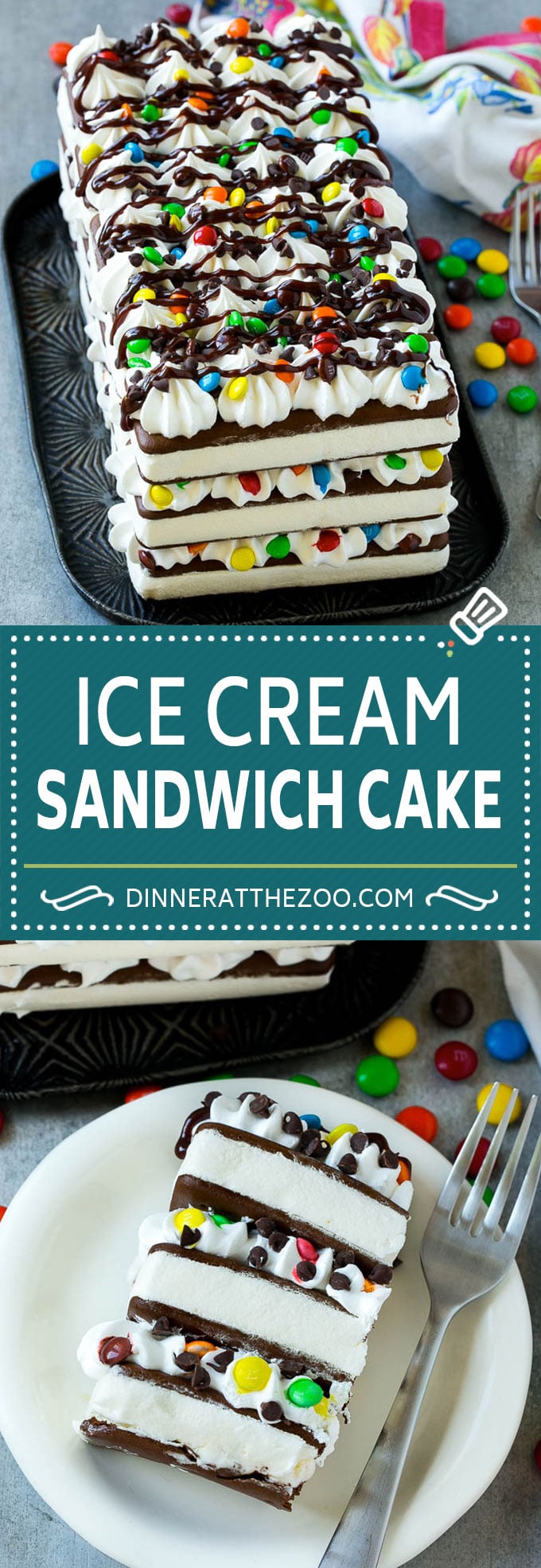 Ice Cream Sandwich Cake Recipe | Ice Cream Cake | Frozen Cake Recipe | No Bake Ice Cream Cake #icecream #cake #dessert #chocolate #sraye