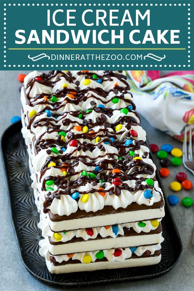 Ice Cream Sandwich Cake Recipe | Ice Cream Cake | Frozen Cake Recipe | No Bake Ice Cream Cake #icecream #cake #dessert #chocolate #sraye