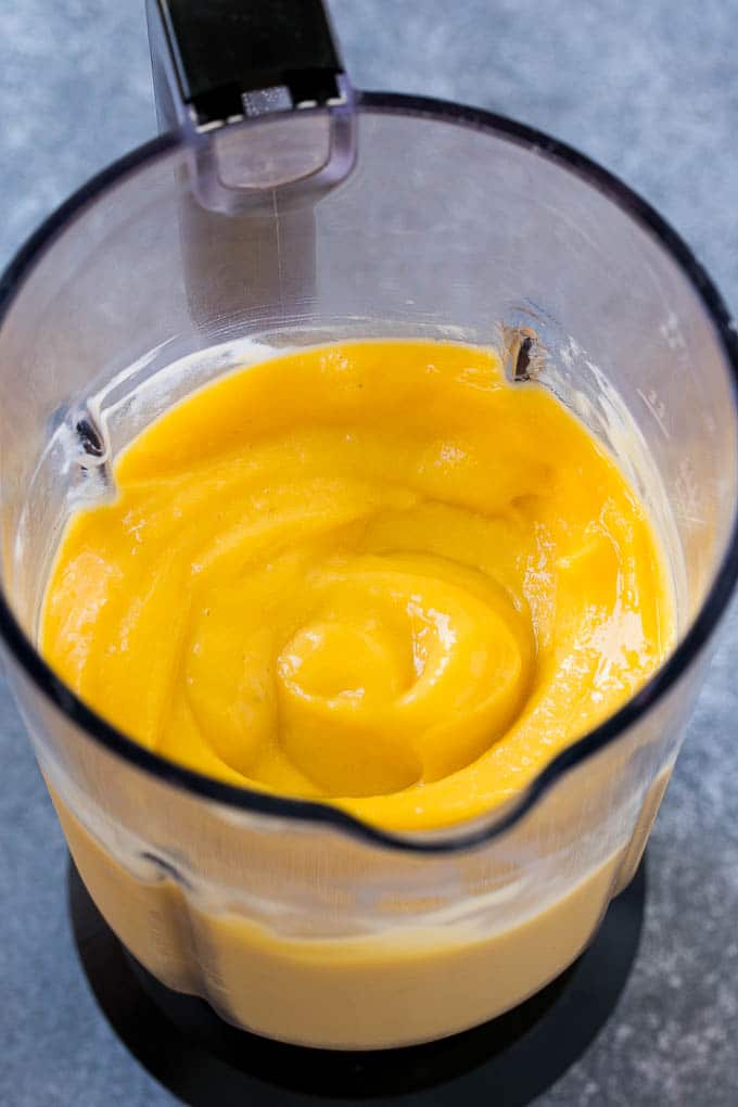Mango Smoothie Recipe | Mango Recipe | Healthy Smoothie #mango #smoothie #drink #sraye Blended ingredients ready to pour.