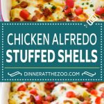 Chicken Alfredo Stuffed Shells Recipe | Stuffed Shells | Chicken Stuffed Shells | Baked Pasta #stuffedshells #alfredo #chicken #pasta #cheese #dinner #sraye