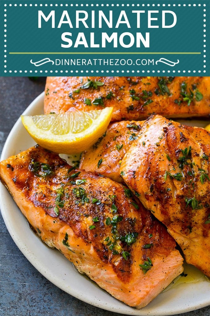 Marinated Salmon Recipe | Grilled Salmon | Garlic and Herb Salmon #salmon #grilling #marinade #fish #dinner #sraye