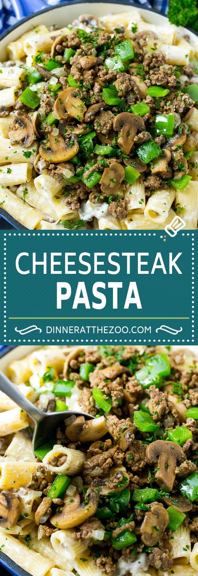 Philly Cheesesteak Pasta | Ground Beef Pasta | Creamy Pasta #phillycheesesteak #beef #pasta #peppers #mushrooms #dinner #sraye