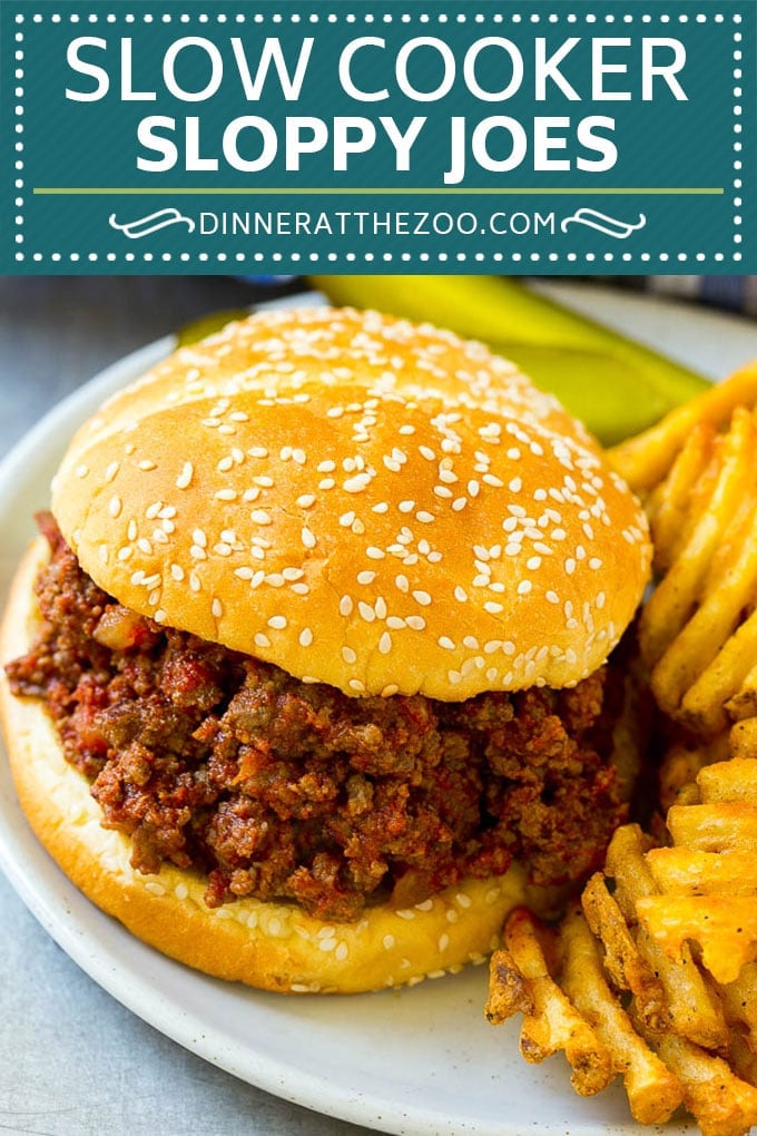 Slow Cooker Sloppy Joes Recipe | Crock Pot Sloppy Joes | Homemade Sloppy Joes #beef #slowcooker #crockpot #sandwich #sraye