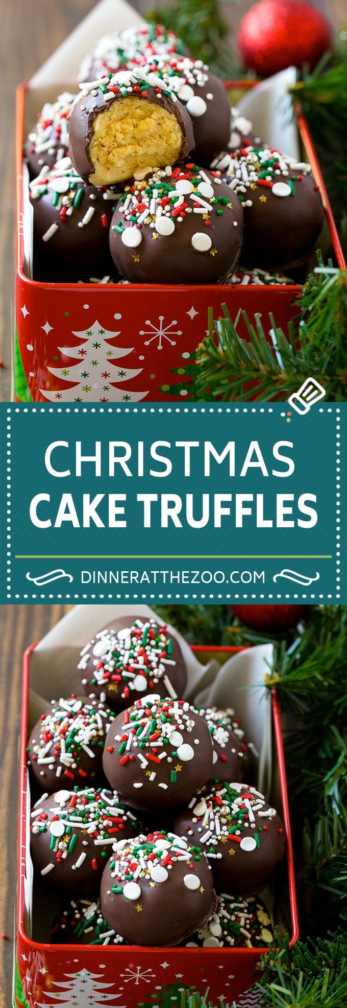 Christmas Cake Truffles Recipe | Cake Truffles | Cake Balls | Cake Bites #cake #christmas #sprinkles #baking #sraye