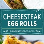 Philly Cheesesteak Egg Rolls | Beef Egg Rolls | Philly Cheesesteak Appetizer #steak #cheese #appetizer #snack #sraye