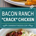 Crack Chicken Recipe | Bacon Ranch Chicken | Slow Cooker Chicken #chicken #ranch #bacon #cheese #slowcooker #crockpot #lowcarb #keto #dinner #sraye