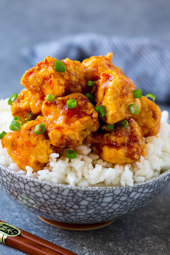 Sweet Chili Chicken Recipe | Thai Chicken | Asian Chicken #chicken #thaifood #chili #dinner #sraye Sweet chili chicken served over steamed rice.