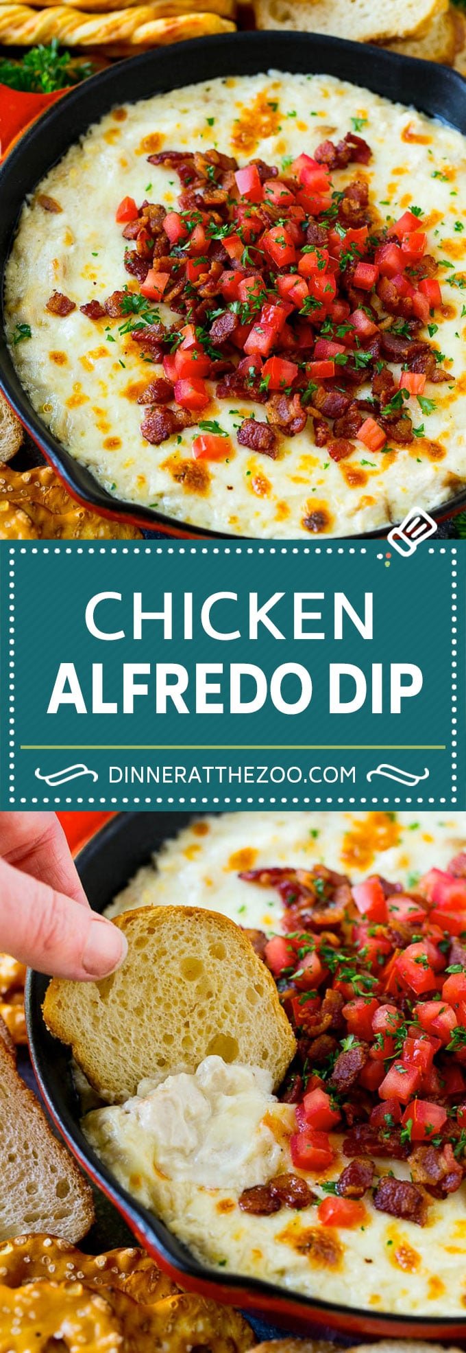 Chicken Alfredo Dip Recipe | Chicken Dip | Cheese Dip #dip #appetizer #chicken #cheese #sraye