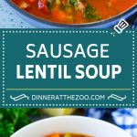 Lentil Soup Recipe | Sausage Lentil Soup #soup #lentils #sausage #dinner #glutenfree #sraye