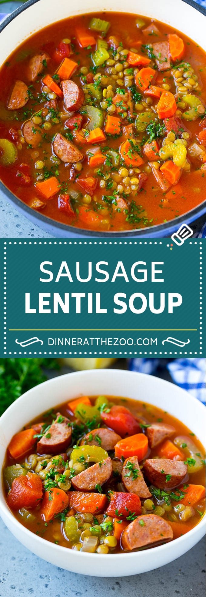 Lentil Soup Recipe | Sausage Lentil Soup #soup #lentils #sausage #dinner #glutenfree #sraye