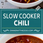 Slow Cooker Chili Recipe | Crock Pot Chili | Beef Chili | Beef and Bean Chili #chili #soup #beef #slowcooker #crockpot #dinner #sraye