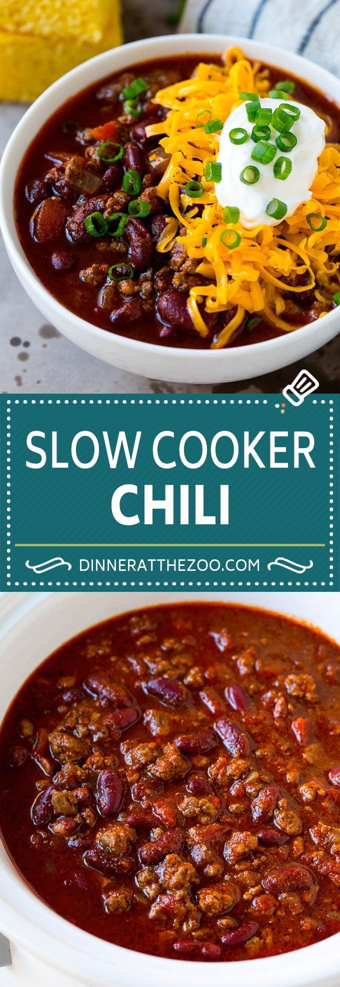 Slow Cooker Chili Recipe | Crock Pot Chili | Beef Chili | Beef and Bean Chili #chili #soup #beef #slowcooker #crockpot #dinner #sraye