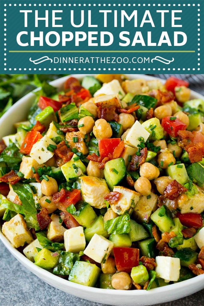 Chopped Salad Recipe | Chicken Salad | Avocado Salad #salad #chicken #avocado #bacon #glutenfree #dinner #sraye #lunch