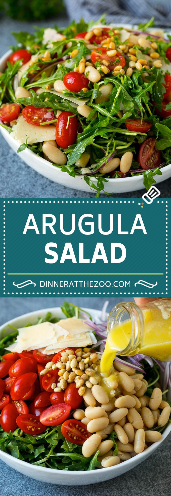 Arugula Salad Recipe | Green Salad | White Bean Salad #salad #arugula #cleaneating #lowcarb #keto #sraye