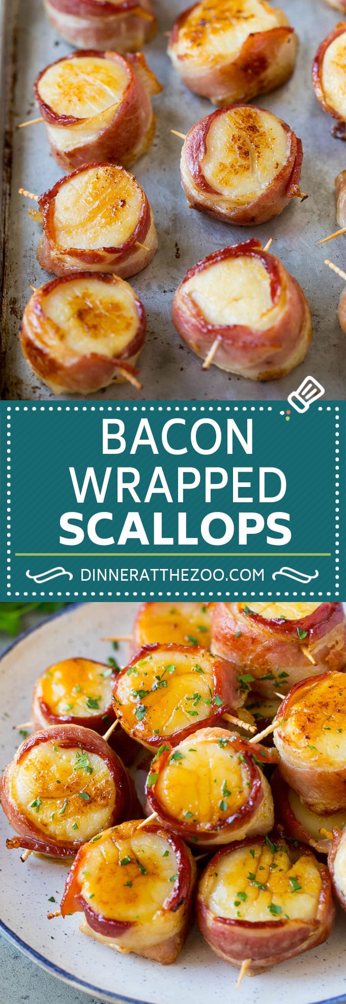 Bacon Wrapped Scallops Recipe | Broiled Scallops | Baked Scallops #scallops #seafood #bacon #dinner #appetizer #sraye