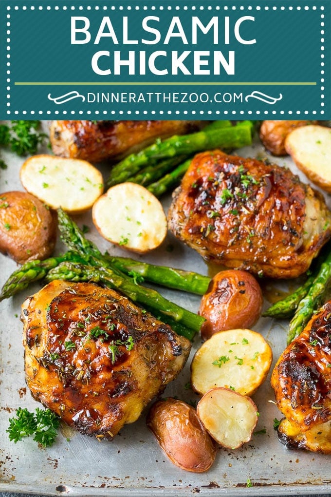 Balsamic Chicken Recipe | Sheet Pan Chicken | Glazed Chicken #chicken #asparagus #potatoes #dinner #glutenfree #sraye
